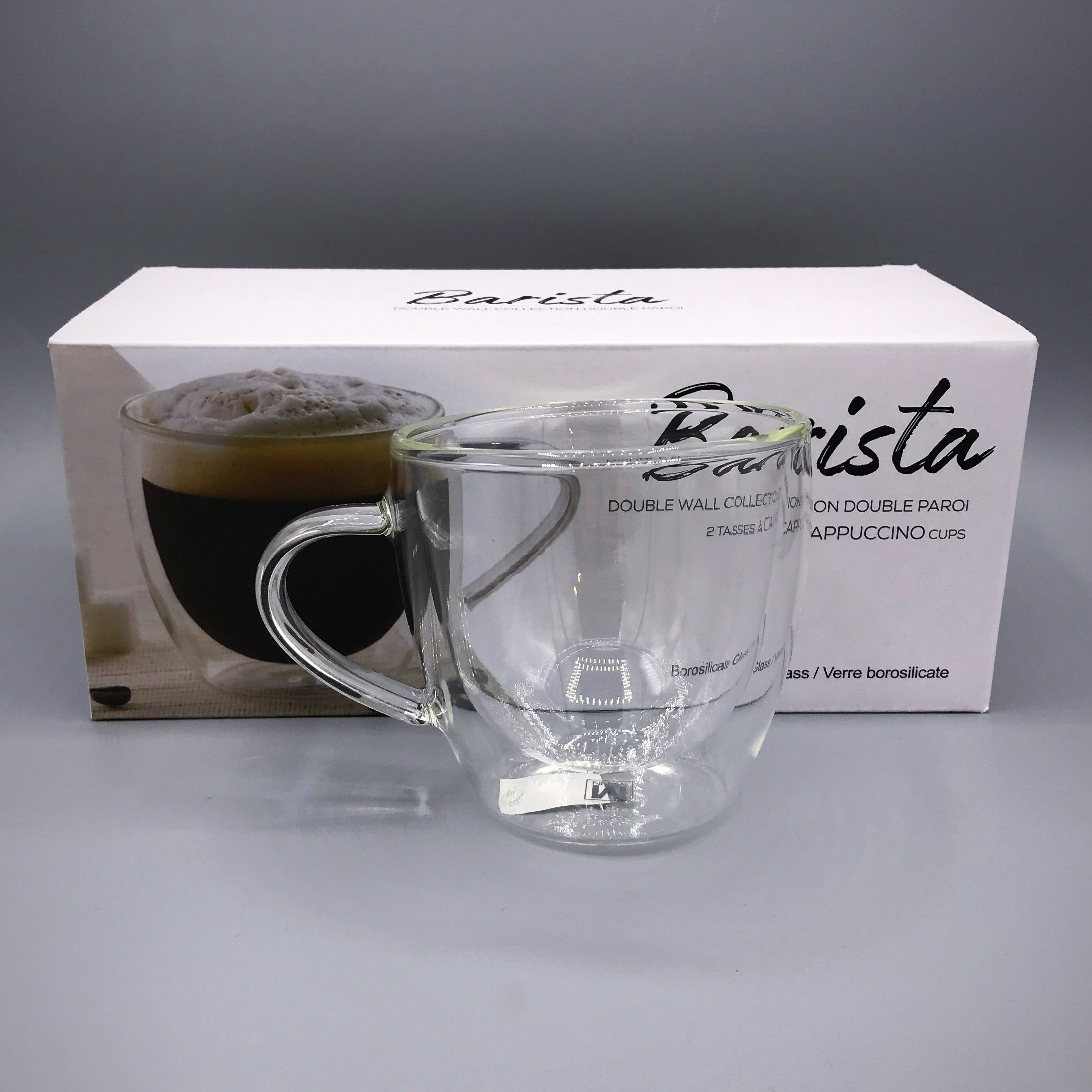Borosilicate Double Wall Insulated Glasses - Cappuccino cup Set of 2- 225ml