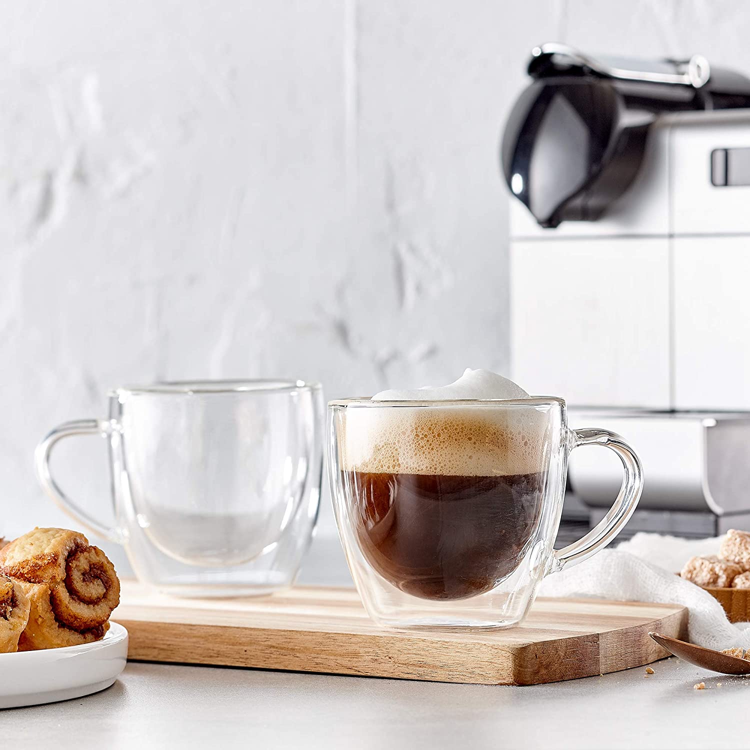 Borosilicate Double Wall Insulated Glasses - Cappuccino cup Set of 2- 225ml